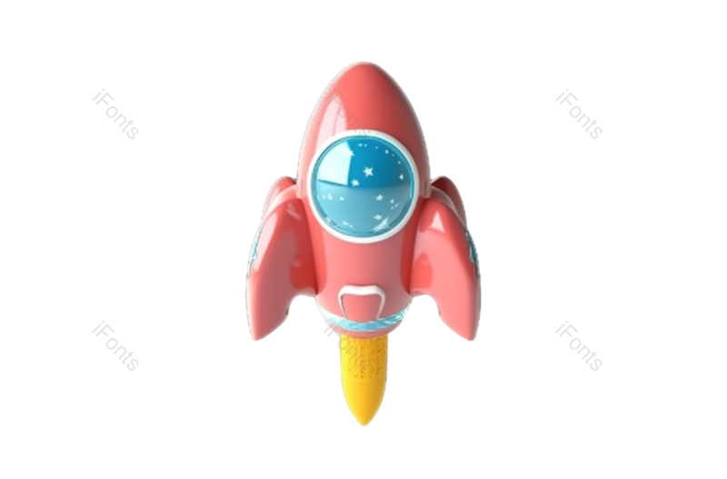 元素图片,科学元素,插画PNG,火箭免抠素材